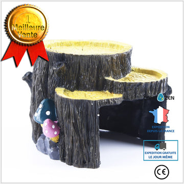 Aquarium aquarium ornements aménagement paysager aquatique résine reptile jouet abri chambre cachée souche animaux cadeaux Ha